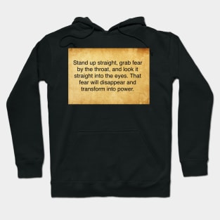 Mountain Monsters Fear Quote Hoodie